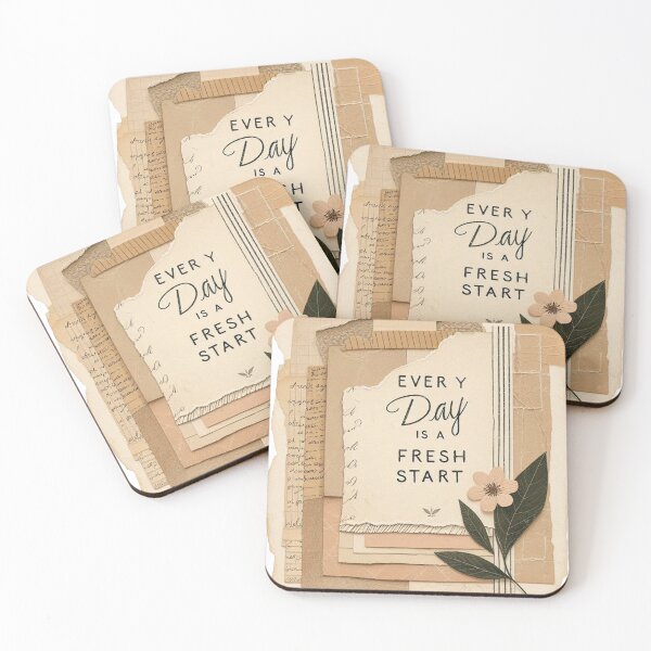 Item preview, Every day is a fresh start– Empowering Floral Journals designed and sold by Meemaart.