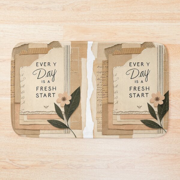 Item preview, Every day is a fresh start– Empowering Floral Journals designed and sold by Meemaart.