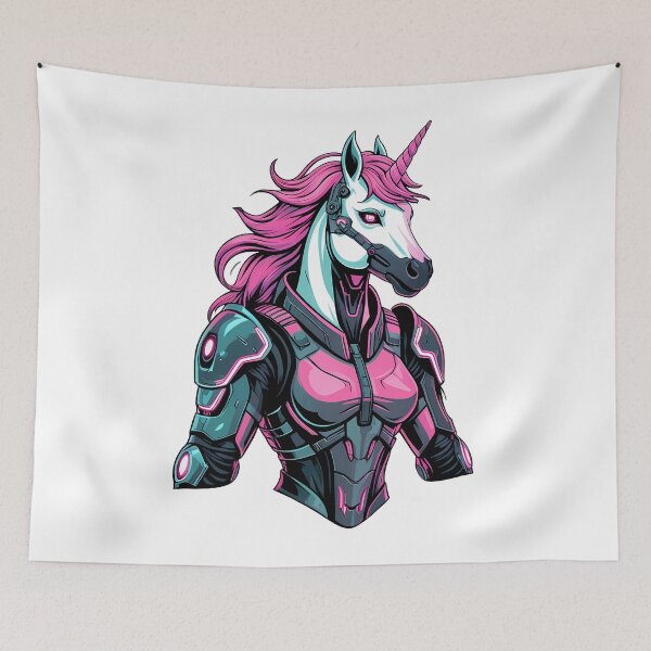 Item preview, Futuristic Warrior Unicorn designed and sold by zoughlal.