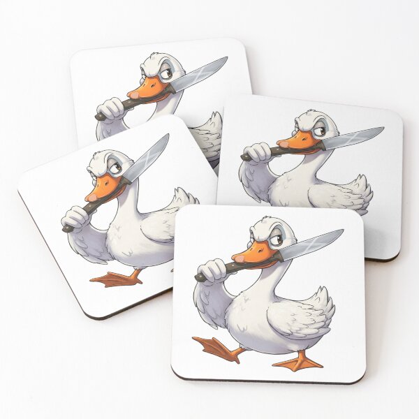Item preview, Dangerous duck with a knife designed and sold by kubawsx.