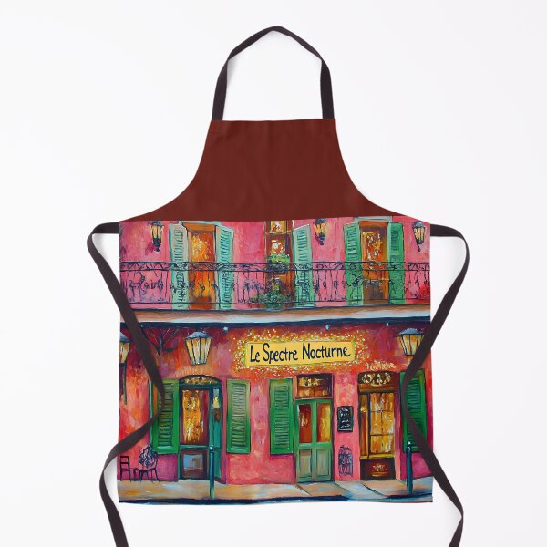 Item preview, Le Spectre Nocturne - A Lively New Orleans Café Glowing with Charm Abstract AI Generated Art designed and sold by OlfactoART Studio.