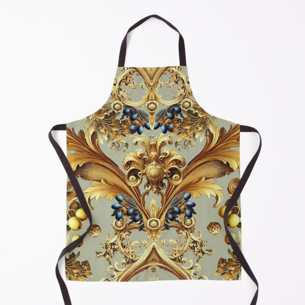 Item preview, Hand drawing baroque black yellow pattern design designed and sold by Arscorart.