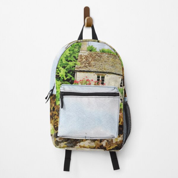 Item preview, Charming watercolor painting of English cottages in the Cotswolds countryside designed and sold by GestaltImagery.