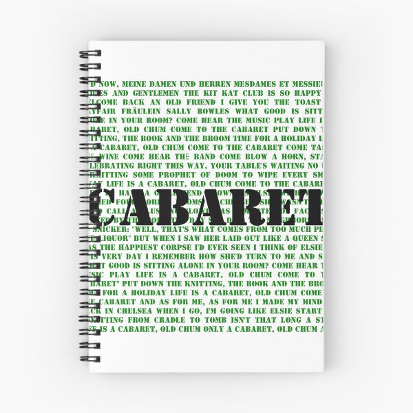 Item preview, Cabaret lyrics designed and sold by broadwaygirl142.