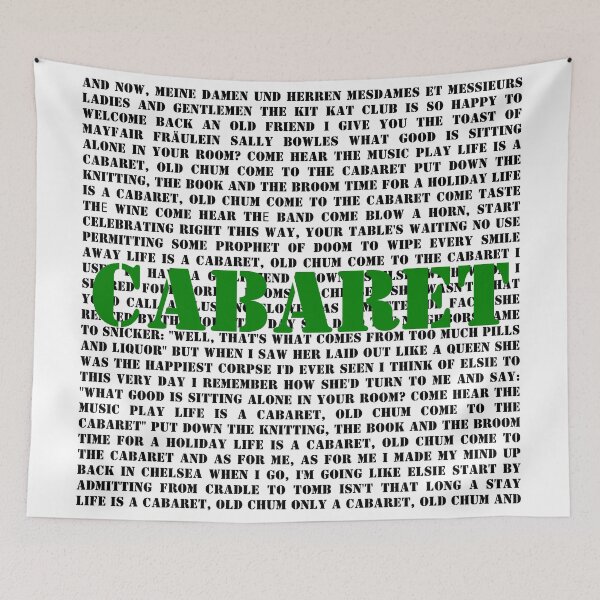 Item preview, Cabaret lyrics designed and sold by broadwaygirl142.