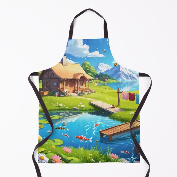Item preview, Tranquil Lakeside Cottage in Bloom designed and sold by Bilikaru.