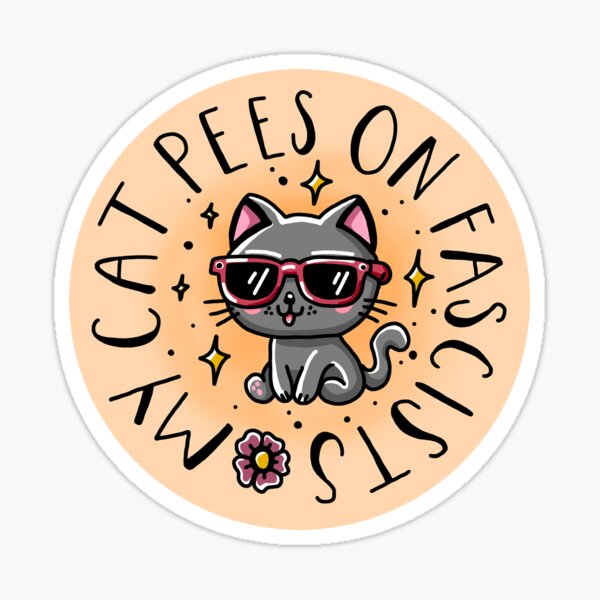 Artikel-Vorschau von Meine Katze pinkelt auf Faschisten! – Kawaii-Katze – Flash-Tattoo – Süße Katze, designt und verkauft von TweeSpark.