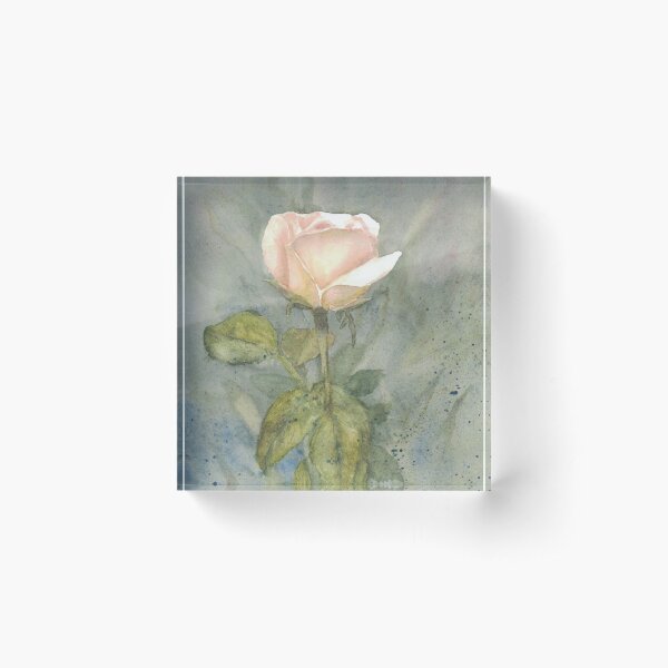 Item preview, Pink Rose – Original Watercolor Art Print designed and sold by Furry Friends Watercolors.