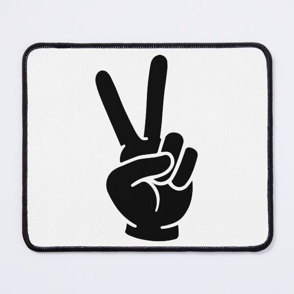 Item preview, Hand signaling with two fingers in a V for victory designed and sold by AFernandesDSG.