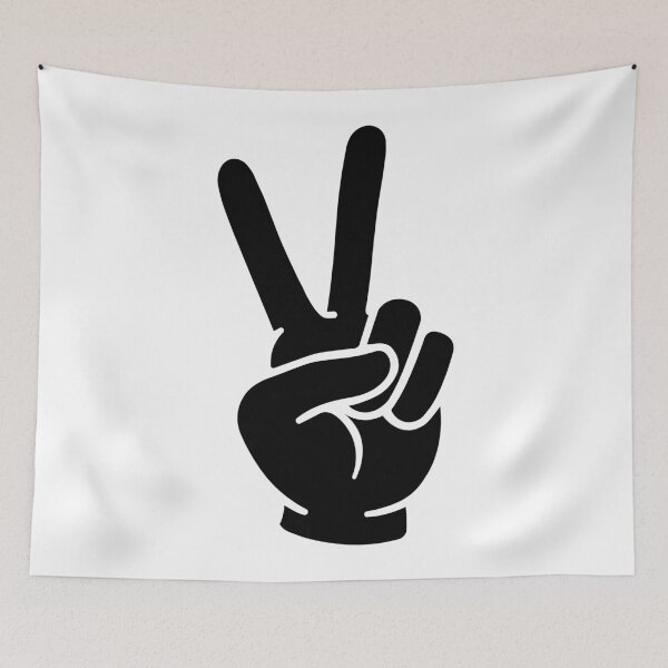 Item preview, Hand signaling with two fingers in a V for victory designed and sold by AFernandesDSG.