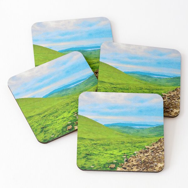 Item preview, Watercolor landscape painting of Conor Pass in Dingle Peninsula, Ireland designed and sold by GestaltImagery.