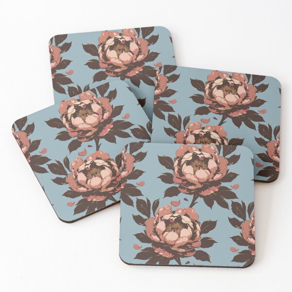 Item preview, Floral Pattern Art On Blue designed and sold by Ayesha Saleem.
