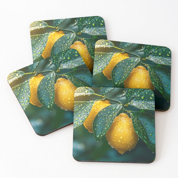 Item preview, Tropical Lemons with Rain Drops designed and sold by MargaretWiktor.