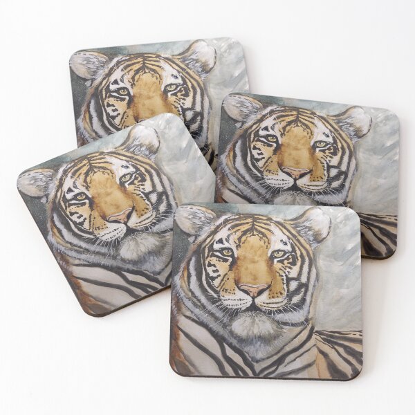 Item preview, Tiger Stare  – Original Watercolor Art Print designed and sold by Watercolors of Nature.