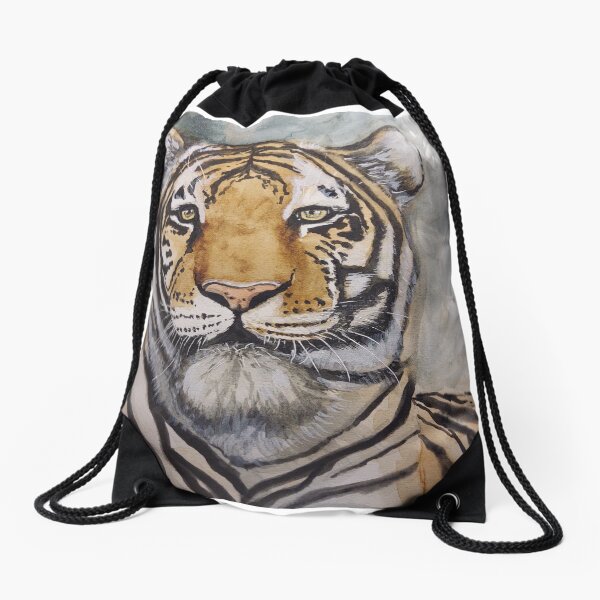 Item preview, Tiger Stare  – Original Watercolor Art Print designed and sold by Furry Friends Watercolors.