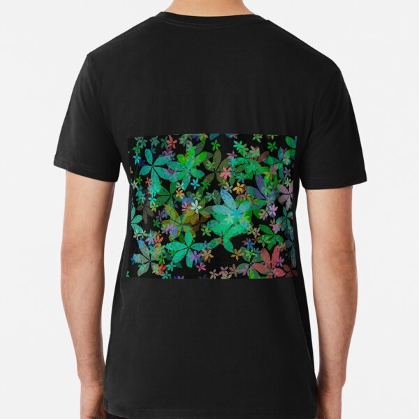 Item preview, Black floral print designed and sold by manoloshoping.