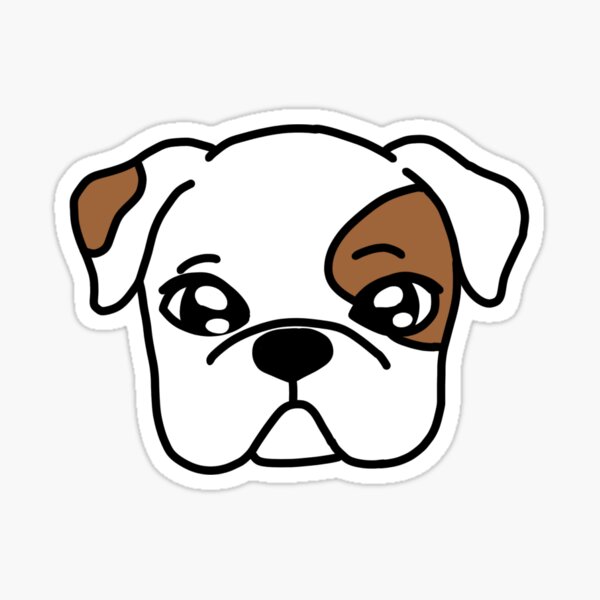 Item preview, Bulldog Sticker Cute designed and sold by stickersbyalyx.