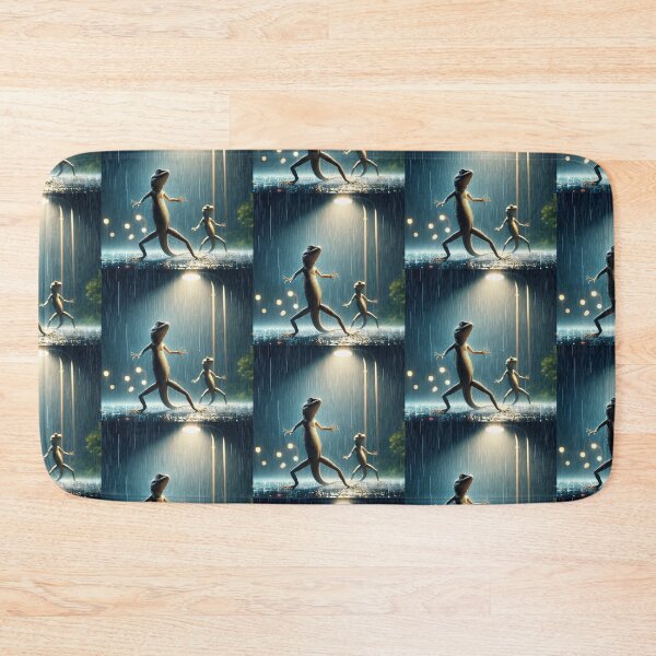 Item preview, Lizards dancing at a street lamp at night designed and sold by Dogandesighn.