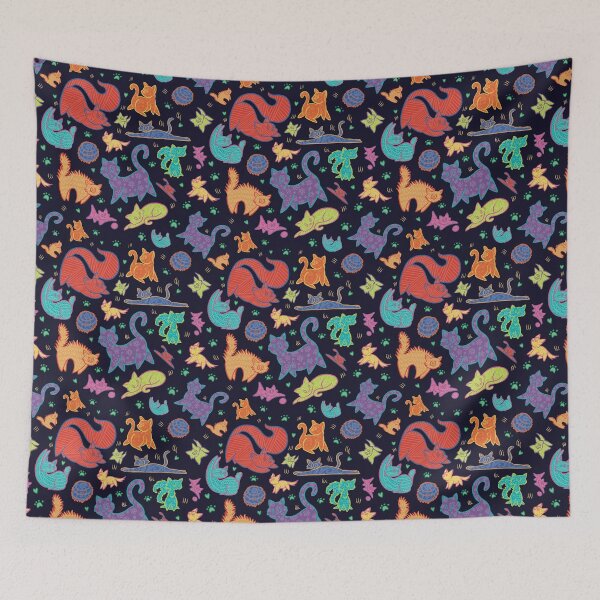 Item preview, Hallucinogenic Cats designed and sold by Hannah’s Sketchbook.