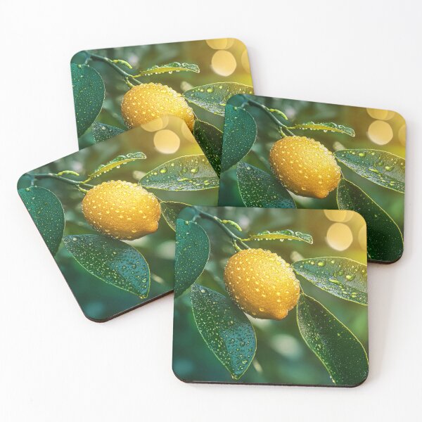 Item preview, Tropical Lemons with Rain Drops designed and sold by MargaretWiktor.