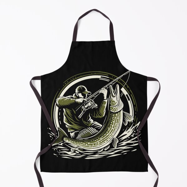 Item preview, Fishing Angler Pike Giant Fish Olive Green Gift designed and sold by Pineapple-Tree.