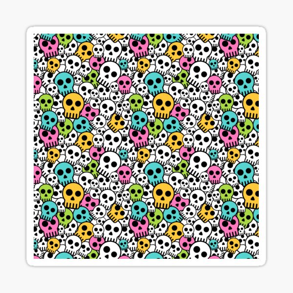 Item preview, Playful Colorful Skull Mosaic designed and sold by AppliedDesigns1.