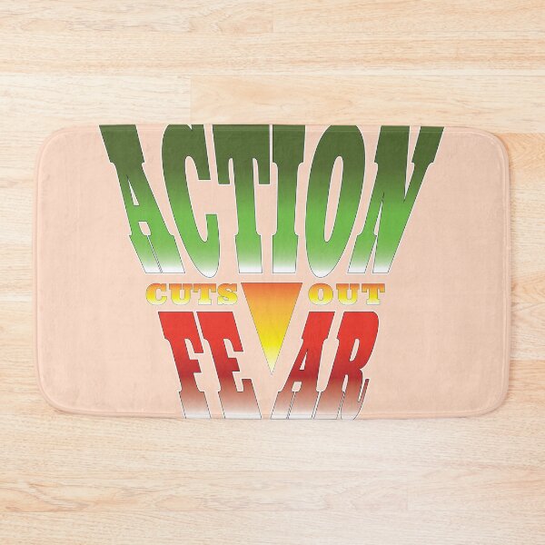Item preview, Action Cuts Out Fear - Motivational Slogan designed and sold by Harlake.