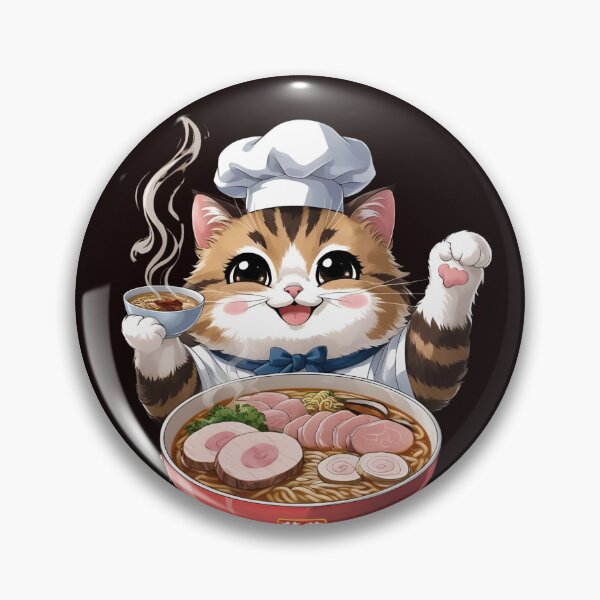 Item preview, Cat Chef Making Ramen designed and sold by GrafiShop.