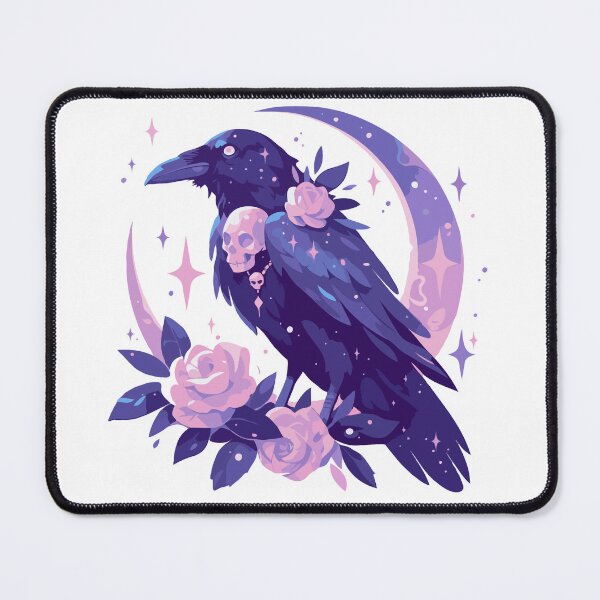 Item preview, pastel goth crow designed and sold by craftyaliens.