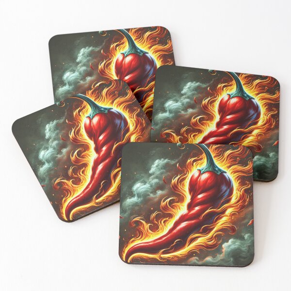 Item preview, Chili Champion Fiery Red Pepper in Flames designed and sold by BogskyShop.