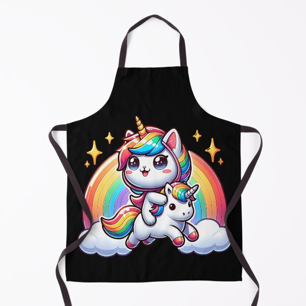 Item preview, Unicorn Cat Riding a Unicorn - Magical & Whimsical Rainbow designed and sold by Kawaii-n-Spice.