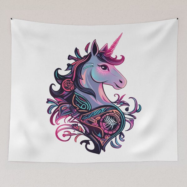 Item preview, Tribal Neon Unicorn designed and sold by zoughlal.