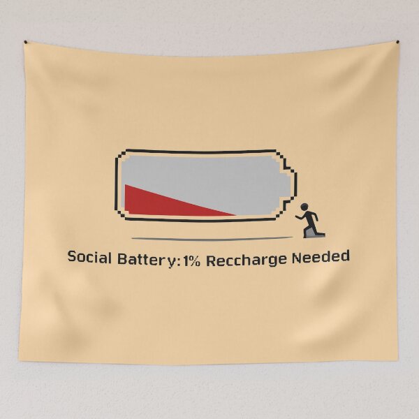 Item preview, Social Battery Low designed and sold by CivilizActions.