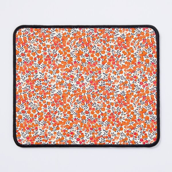 Item preview, Orange and white floral fabric designed and sold by Yonacreation.