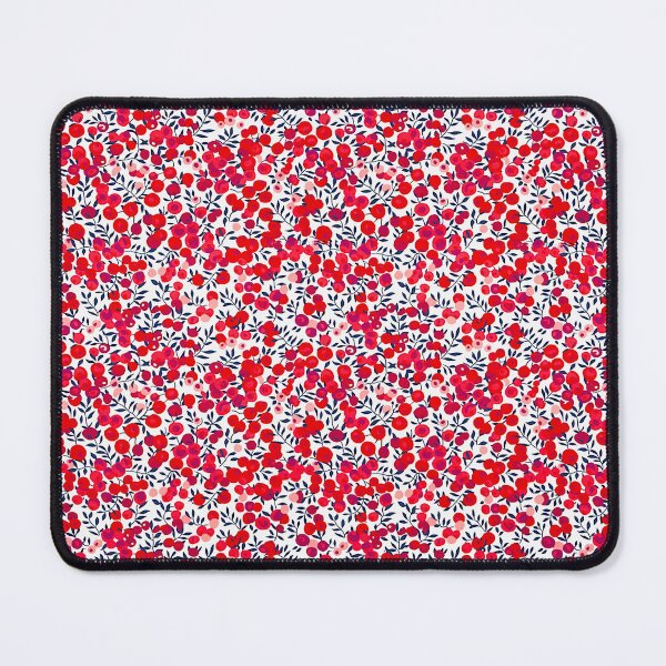 Item preview, red and white floral print fabric designed and sold by Yonacreation.