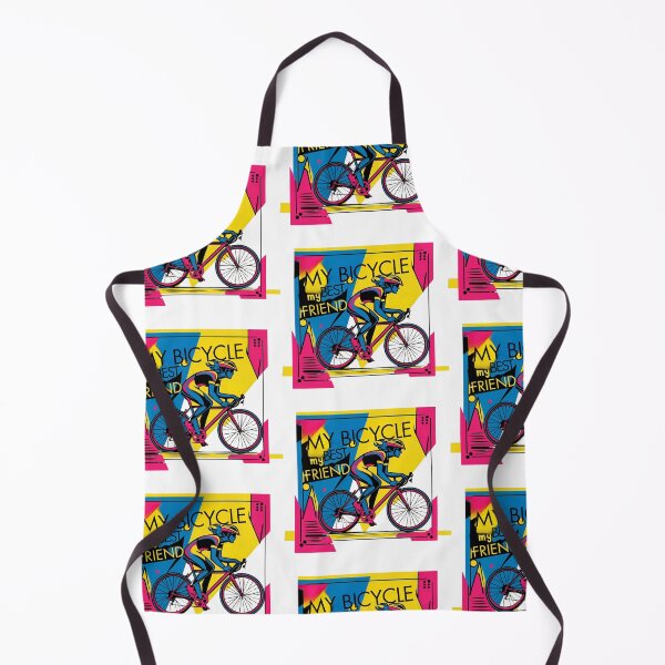 Item preview, My bicycle, my best friend - vibrant cycling art print designed and sold by W-McSapa.