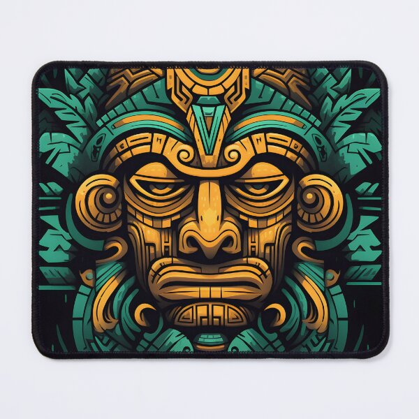 Item preview, Mystical Aztec Mask – Tribal Art in Pop Art Style designed and sold by unknown-places.