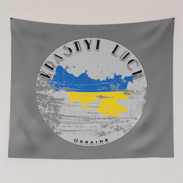 Artikelvorschau, Krasnyi Luch Ukraine-Flagge getragen entworfen und verkauft von World Designs.