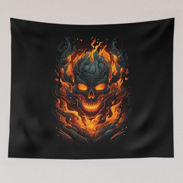 Item preview, Fiery Skull - Hell Flame of Terror designed and sold by unknown-places.