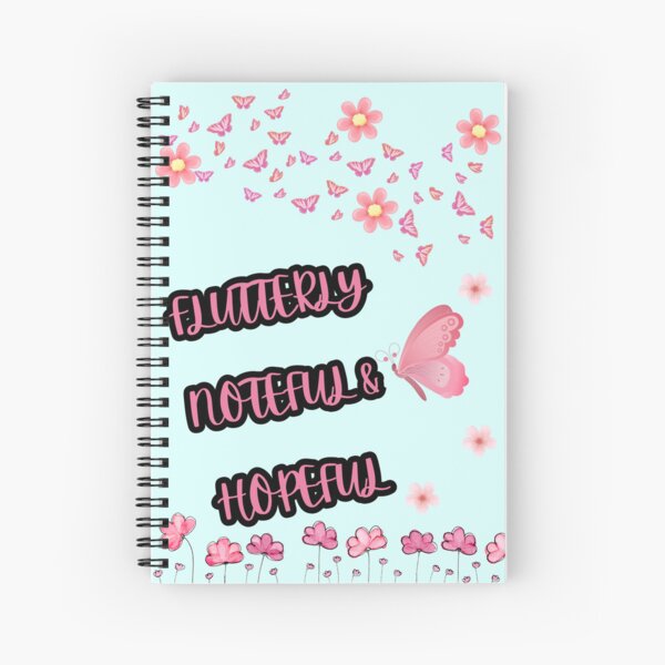 Item preview, A fluttery, noteful & hopeful notebook! designed and sold by Charmingly CUTE!.