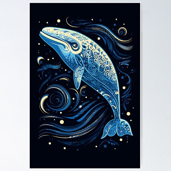 Item preview, Majestic Whale – Tribal Art designed and sold by unknown-places.