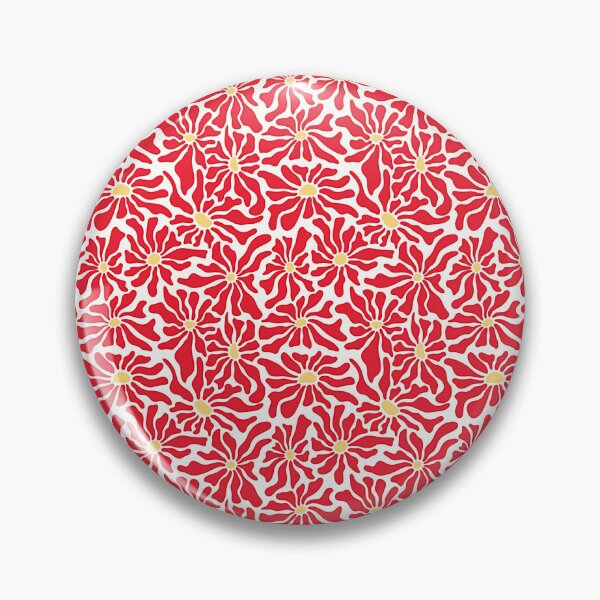 Item preview, red and yellow floral pattern designed and sold by Yonacreation.