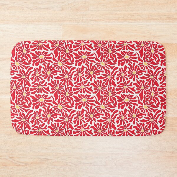 Item preview, red and yellow floral pattern designed and sold by Yonacreation.