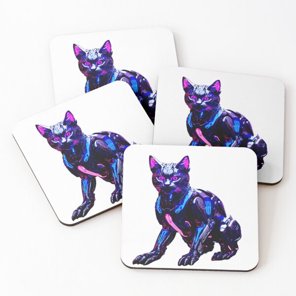 Item preview, Cyberpunk Robotic Cat designed and sold by Marimurmurprint.