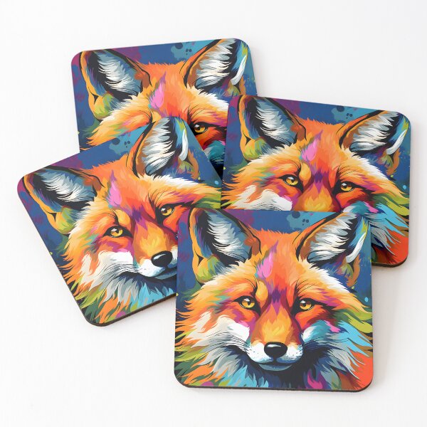 Item preview, Colorful Pop Art Fox – Playful & Colorful designed and sold by unknown-places.