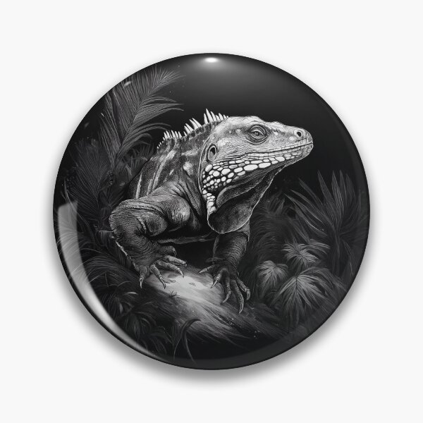 Item preview, Black and White Iguana of The Night designed and sold by Phat Dog Designs .