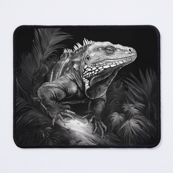 Item preview, Black and White Iguana of The Night designed and sold by Phat Dog Designs .