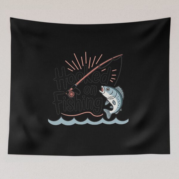 Item preview, Hooked On Fishing-funny Fishing Motif designed and sold by MrERNST.
