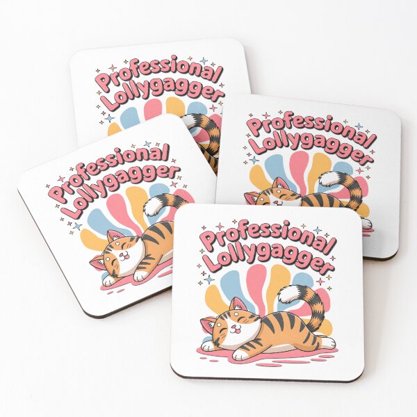 Item preview, Lazy Cat Retro Aesthetic – Professional Lollygagger Design designed and sold by EpochFusion.