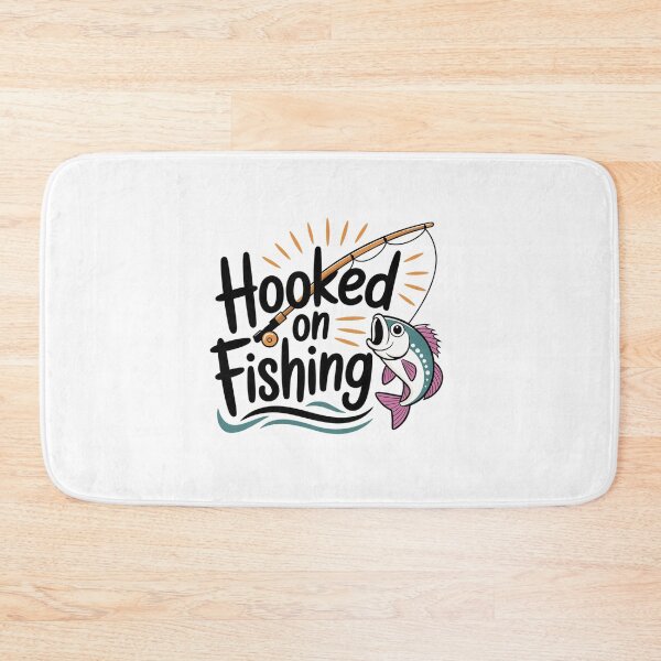 Item preview, Hooked On Fishing-funny Fishing Motif designed and sold by MrERNST.